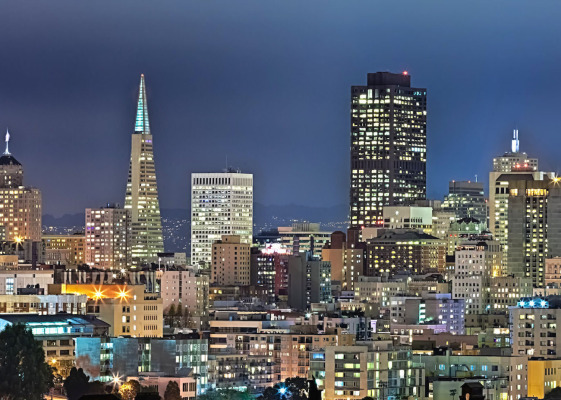 San Francisco Downtown in the night